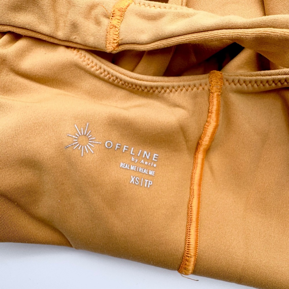 OFFLINE by Aerie Real Me Twist Back Tank‎ Top Mustard Yellow Orange XS - Picture 3 of 3